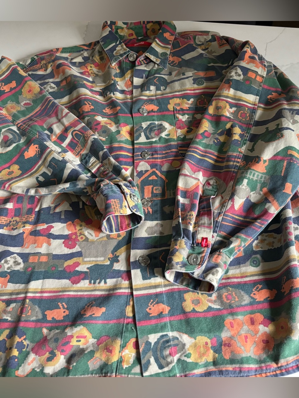 Vintage Multicolour Patterned coloured shirt